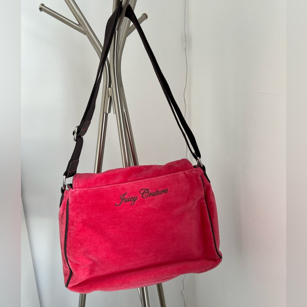 Y2K Juicy Couture Rare Vintage Pink Large Crossbody - Picture 3 of 16